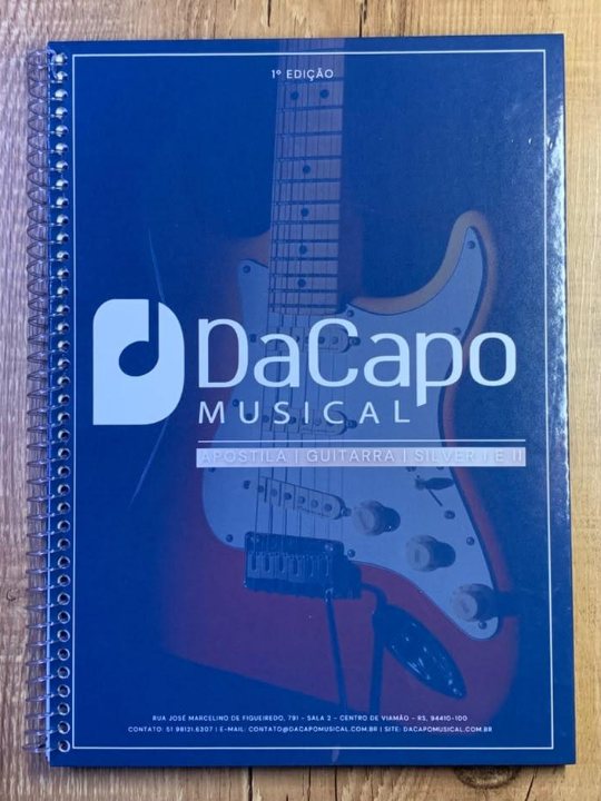 Capa da apostila de Guitarra, níveis Silver I e II